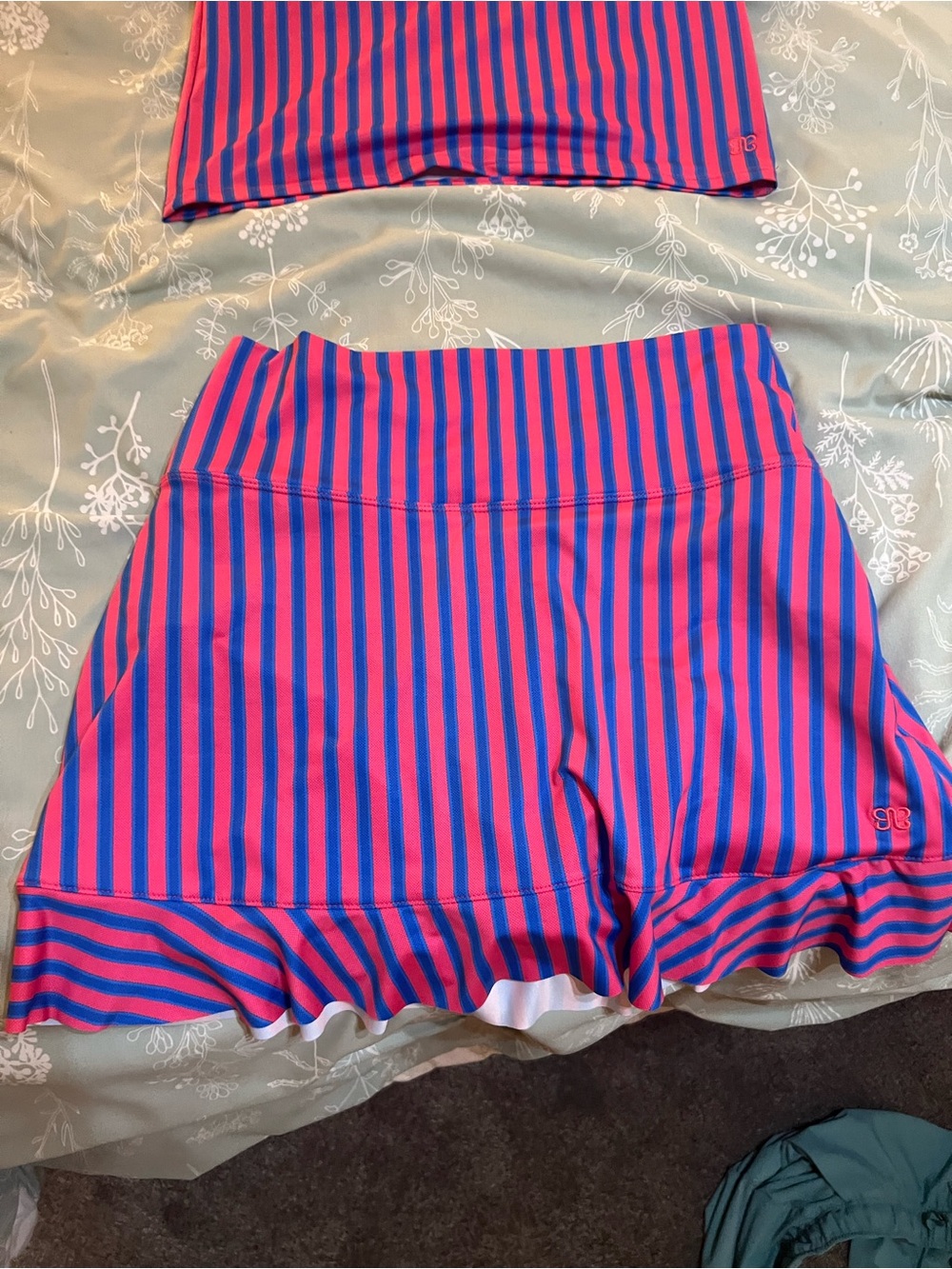 Albion Pink and Blue Striped Tankini & Skirt - Picture 5 of 5